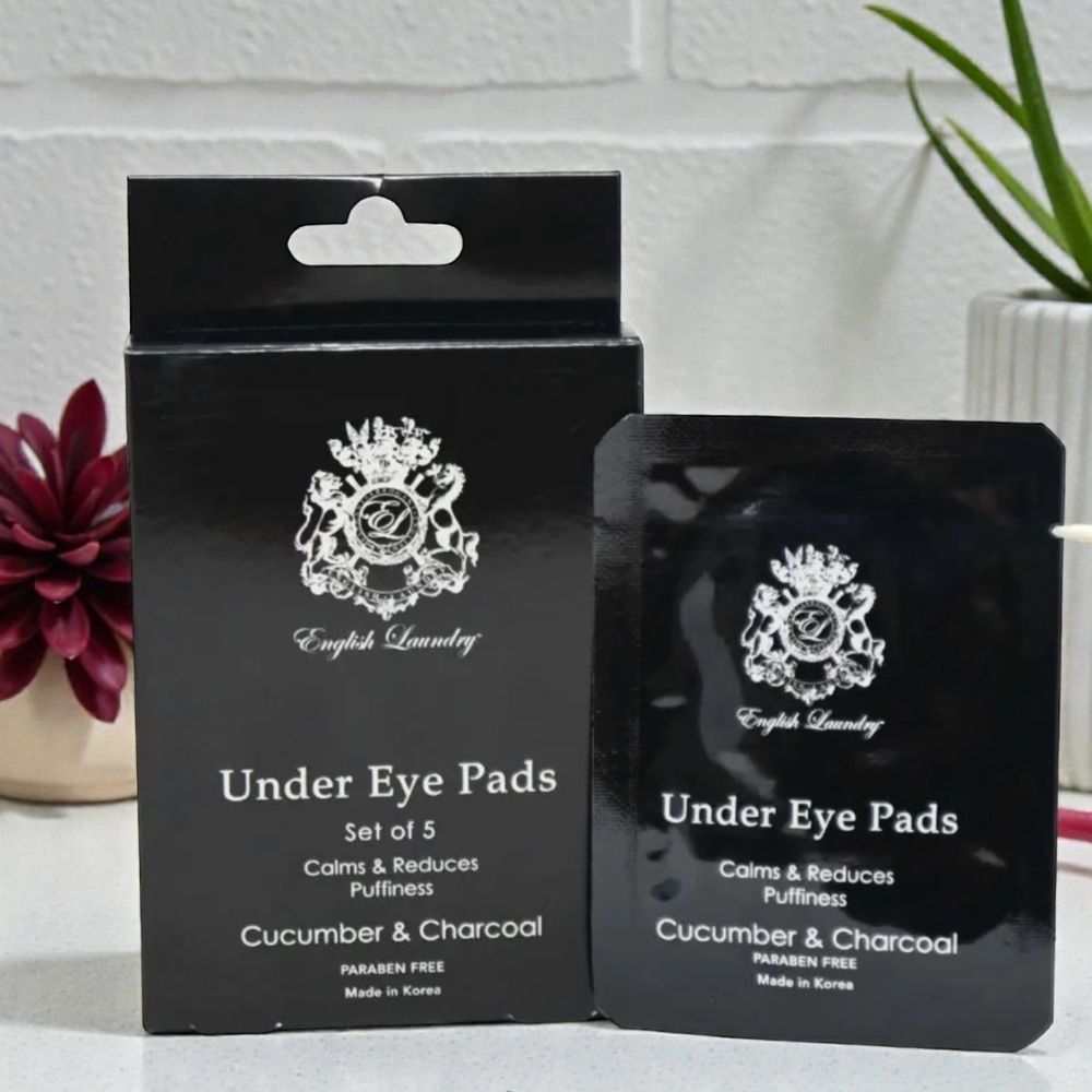 English Laundry Under Eye Pads Cucumber & Charcoal - Black